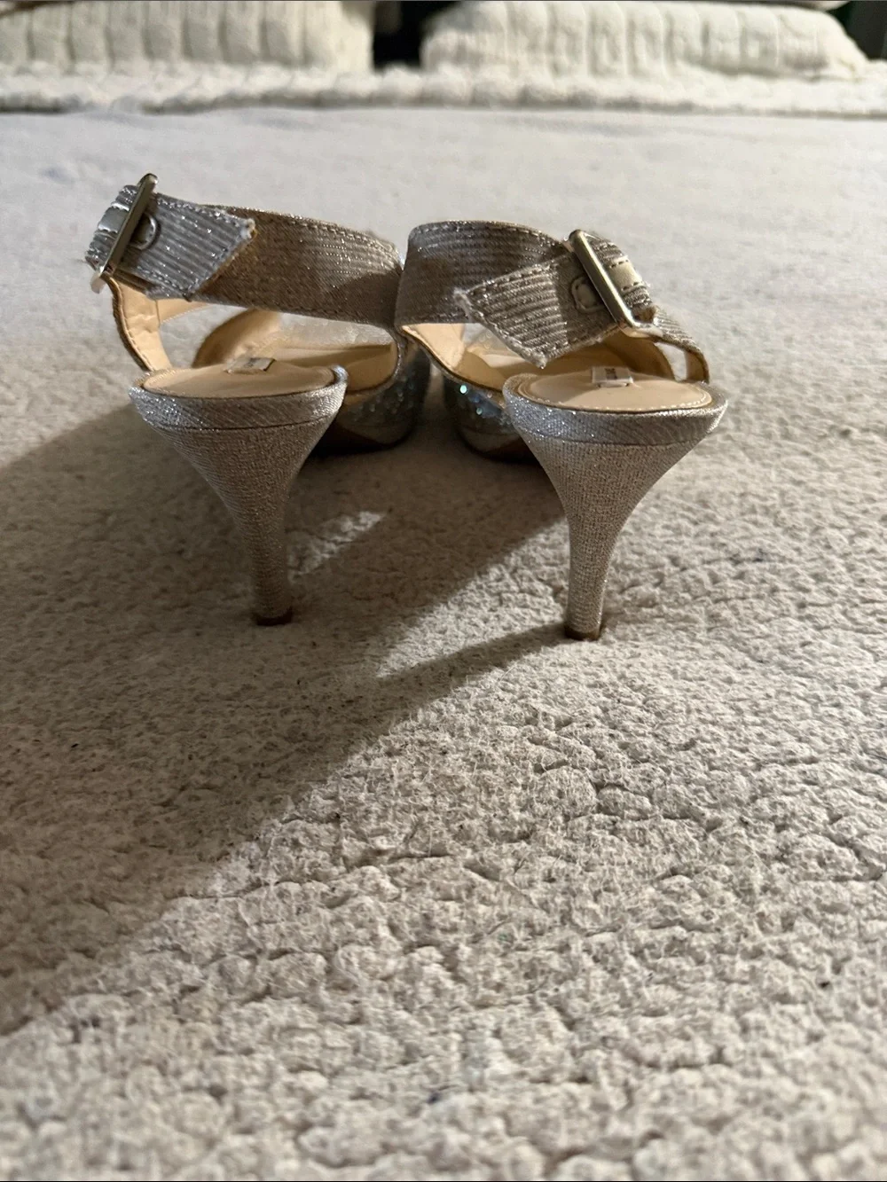 Alex Marie Sand Gold Lavonne Crystal Embellished Slingbacks Size 8M